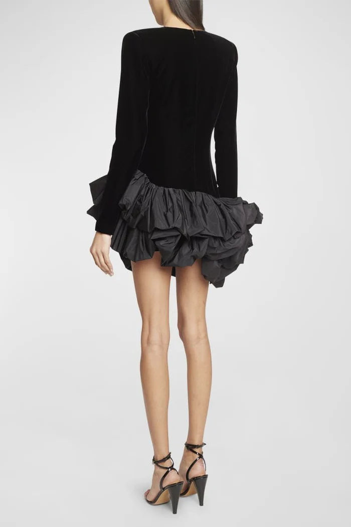 NOCTURNE VELVET MINI DRESS