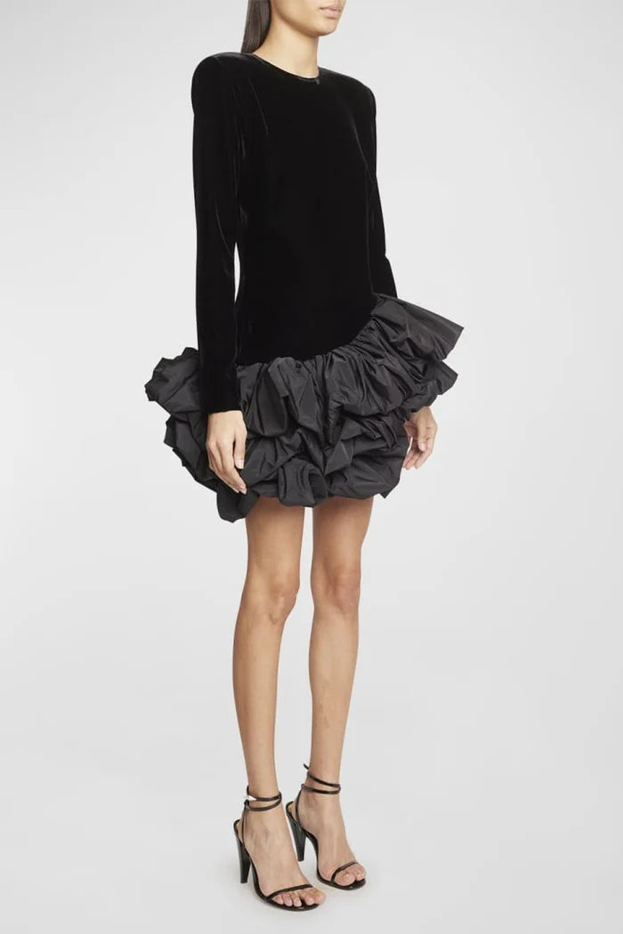 NOCTURNE VELVET MINI DRESS