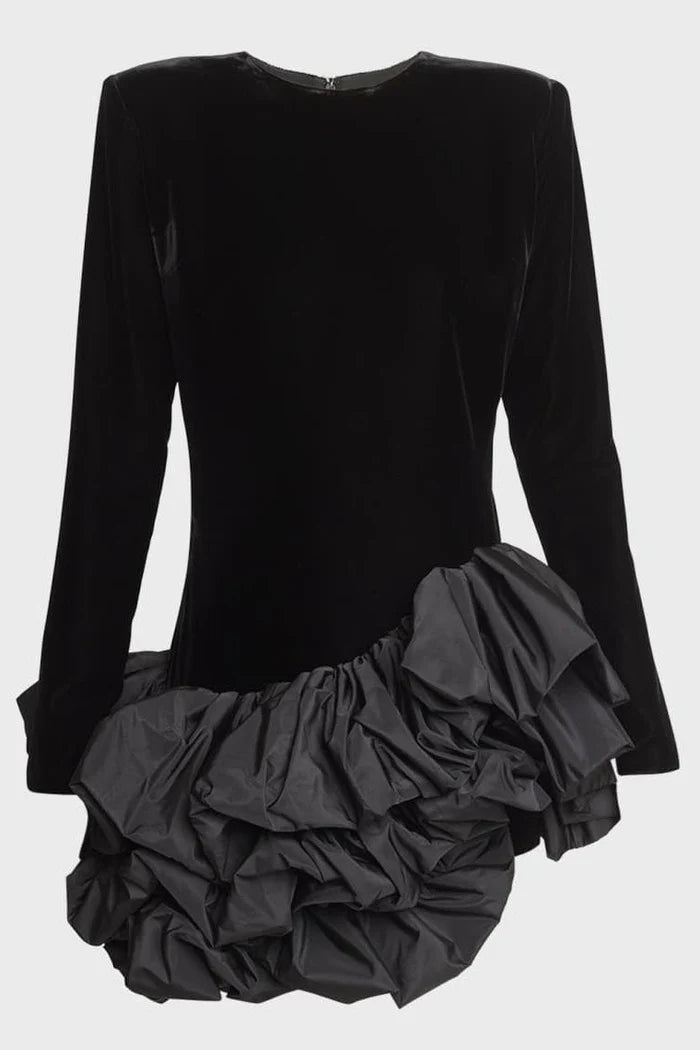 NOCTURNE VELVET MINI DRESS