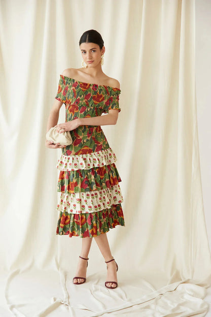 Robe de mai multicolore