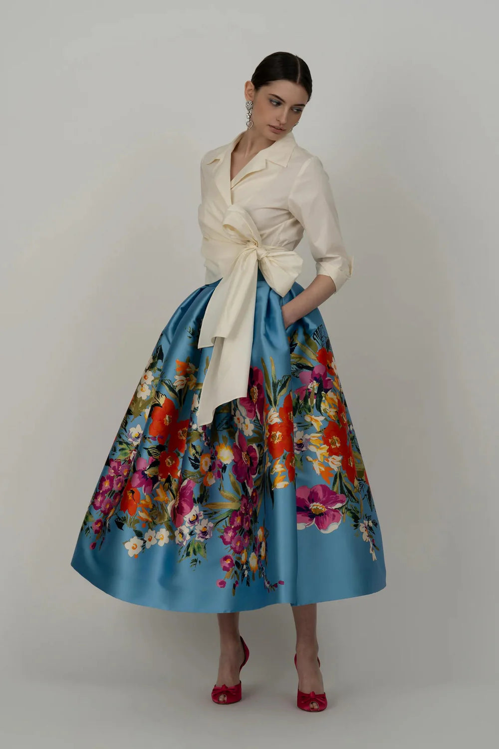 Sandy Floral Midi Skirt