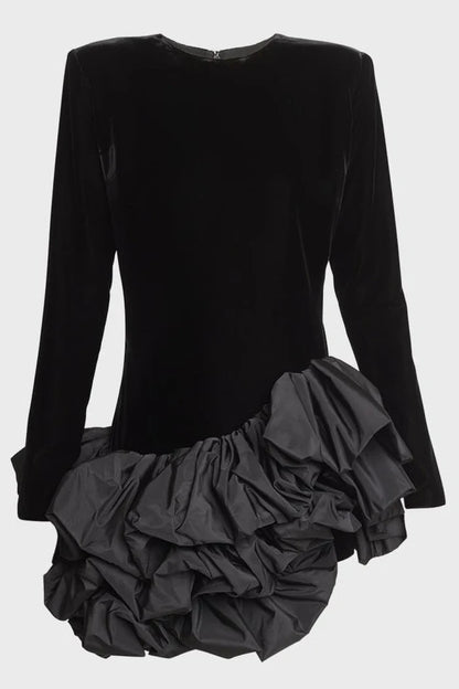 NOCTURNE VELVET MINI DRESS